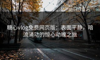 糖心vlog免费网页版：表面平静，暗流涌动的惊心动魄之旅