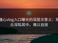 糖心vlog入口曝光的深层次意义：观众深陷其中，难以自拔